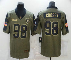 Nike Las Vegas Raiders #98 Maxx Crosby 2021 salute to service Authentic Stitched NFL Jersey