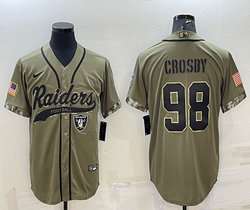 Nike Las Vegas Raiders #98 Maxx Crosby 2022 Salute To Service Joint baseball jersey