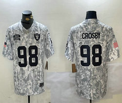 Nike Las Vegas Raiders #98 Maxx Crosby 2024 Salute to Service Authentic Stitched NFL Jersey