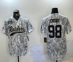 Nike Las Vegas Raiders #98 Maxx Crosby 2024 Salute to Service Joint baseball Jersey