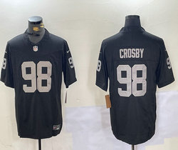 Nike Las Vegas Raiders #98 Maxx Crosby Black 2023 F.U.S.E Authentic Stitched NFL Jersey