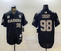 Nike Las Vegas Raiders #98 Maxx Crosby Black 5(V) Joint Stitched baseball jersey