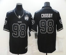 Nike Las Vegas Raiders #98 Maxx Crosby Black 60 Lights Out Black Vapor Untouchable Authentic Stitched NFL jersey
