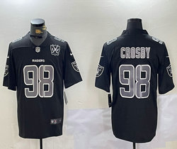 Nike Las Vegas Raiders #98 Maxx Crosby Black Fashion 65th Anniversary Patch Authentic Stitched NFL Jersey