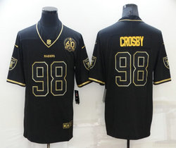 Nike Las Vegas Raiders #98 Maxx Crosby Black Gold 60 Authentic Stitched NFL Jersey