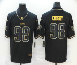 Nike Las Vegas Raiders #98 Maxx Crosby Black Gold Authentic Stitched NFL Jersey