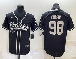 Nike Las Vegas Raiders #98 Maxx Crosby Black Joint adults Authentic Stitched baseball jersey
