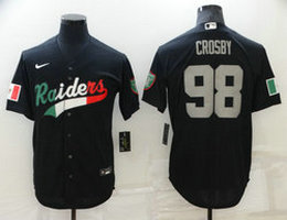 Nike Las Vegas Raiders #98 Maxx Crosby Black Mexico Game Authentic Stitched MLB Jersey