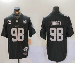 Nike Las Vegas Raiders #98 Maxx Crosby Black Thowback F.U.S.E Stitched NFL Jersey