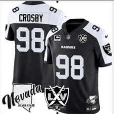 Nike Las Vegas Raiders #98 Maxx Crosby Black Throwback F.U.S.E. NFL Jersey