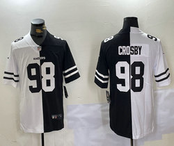 Nike Las Vegas Raiders #98 Maxx Crosby Black White Authentic Stitched NFL Jersey