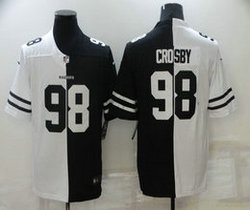 Nike Las Vegas Raiders #98 Maxx Crosby Black and White Authentic Stitched NFL jersey