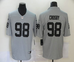 Nike Las Vegas Raiders #98 Maxx Crosby Gray Vapor Untouchable Authentic Stitched NFL Jersey