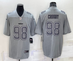 Nike Las Vegas Raiders #98 Maxx Crosby Grey Atmosphere Fashion Authentic Stitched NFL Jerseys