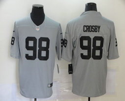 Nike Las Vegas Raiders #98 Maxx Crosby Grey Inverted Legend Vapor Untouchable Authentic Stitched NFL jersey