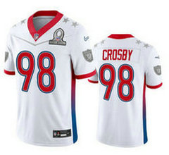 Nike Las Vegas Raiders #98 Maxx Crosby White 2022 All Star Authentic Stitched NFL Jerseys