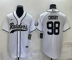 Nike Las Vegas Raiders #98 Maxx Crosby White Joint adults Authentic Stitched baseball jersey