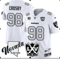 Nike Las Vegas Raiders #98 Maxx Crosby White Throwback F.U.S.E. NFL Jersey