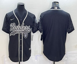 Nike Las Vegas Raiders Blank Black Reflective Authentic Stitched baseball jersey
