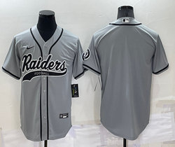 Nike Las Vegas Raiders Blank Gray Joint adults Authentic Stitched baseball jersey