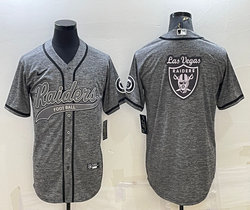 Nike Las Vegas Raiders Blank Hemp grey Joint Logo Authentic Stitched baseball jersey