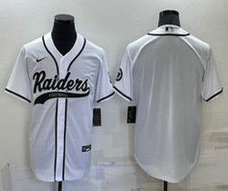 Nike Las Vegas Raiders Blank White Joint adults Authentic Stitched baseball jersey