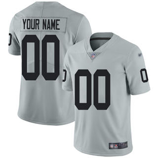Nike Las Vegas Raiders Customized Gray Inverted Authentic Stitched NFL Jerseys