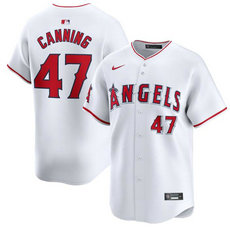 Nike Los Angeles Angels #47 Griffin Canning White 2024 Authentic Stitched MLB Jersey