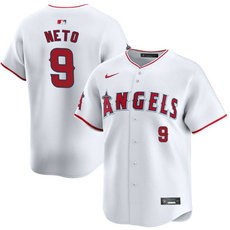 Nike Los Angeles Angels #9 Zach Neto White 2024 Authentic Stitched MLB Jersey