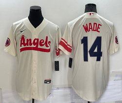 Nike Los Angeles Angels of Anaheim #14 Tyler Wade Cream City Game Authentic stitched MLB jersey.jpg