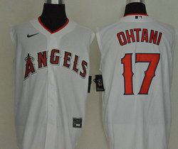 Nike Los Angeles Angels of Anaheim #17 Shohei Ohtani White sleeveless Game Authentic Stitched MLB Jersey