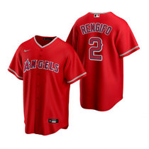 Nike Los Angeles Angels of Anaheim #2 Luis Rengifo Red Game Authentic stitched MLB jersey