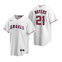 Nike Los Angeles Angels of Anaheim #21 Mike Mayers White Game Authentic stitched MLB jersey