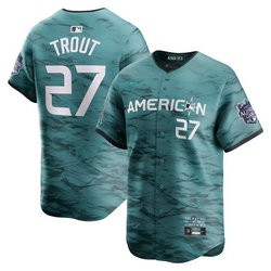 Nike Los Angeles Angels of Anaheim #27 Mike Trout 2023 All Star Authentic Stitched MLB Jersey