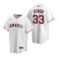 Nike Los Angeles Angels of Anaheim #33 Max Stassi White Game Authentic stitched MLB jersey