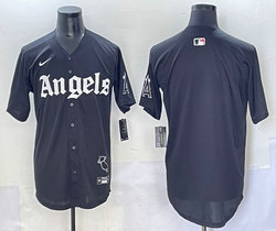 Nike Los Angeles Angels of Anaheim Blank Black 5(V) Joint MLB Jersey