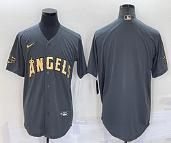 Nike Los Angeles Angels of Anaheim Blank Charcoal 2022 All Star Authentic Stitched MLB Jersey