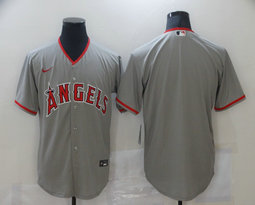 Nike Los Angeles Angels of Anaheim Blank Gray Game Authentic Stitched MLB Jersey