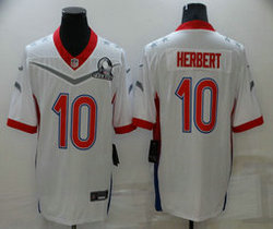 Nike Los Angeles Chargers #10 Justin Herbert 2022 All star White Authentic Stitched NFL Jersey