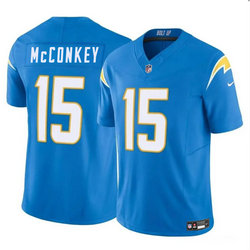 Nike Los Angeles Chargers #15 Ladd McConkey Light Blue 2024 Draft F.U.S.E Football Jersey