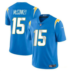 Nike Los Angeles Chargers #15 Ladd McConkey Light Blue 2024 Draft Vapor Untouchable Football Jersey