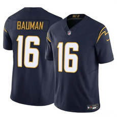 Nike Los Angeles Chargers #16 Casey Bauman Navy 2023 F.U.S.E. Football Stitched Jersey