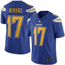 Nike Los Angeles Chargers #17 Philip Rivers Electric Blue Limited Rush Authentic stitched NFL jersey