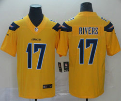 Nike Los Angeles Chargers #17 Philip Rivers Gold Inverted Legend Vapor Untouchable Authentic Stitched NFL jersey