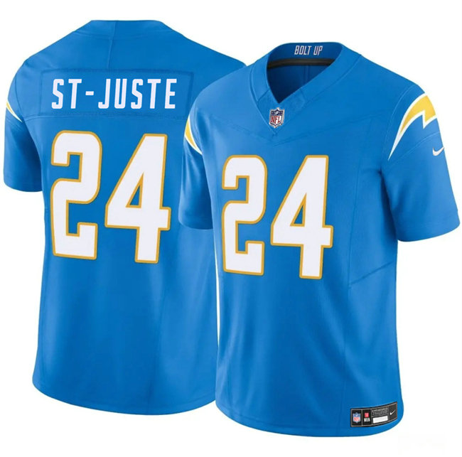 Nike Los Angeles Chargers #24 Benjamin St-Juste Blue Vapor Untouchable Authentic Stitched NFL Jersey