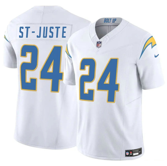 Nike Los Angeles Chargers #24 Benjamin St-Juste White Vapor Untouchable Authentic Stitched NFL Jersey