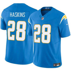 Nike Los Angeles Chargers #28 Hassan Haskins Blue Vapor Untouchable Authentic Stitched NFL Jersey