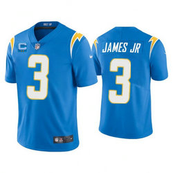 Nike Los Angeles Chargers #3 Derwin James Jr. Blue With 2-star C Patch Vapor Untouchable Authentic Stitched NFL Jersey