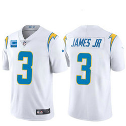 Nike Los Angeles Chargers #3 Derwin James Jr. White With 2-star C Patch Vapor Untouchable Authentic Stitched NFL Jersey