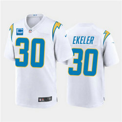 Nike Los Angeles Chargers #30 Austin Ekeler White With 2-star C Patch Vapor Vapor Untouchable Authentic Stitched NFL Jersey